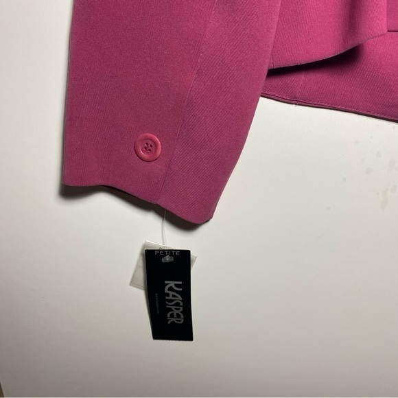 Kasper ASL Blaser Jacket w/ Button Down Font and Collar. Size 12P Color: Pink - Picture 12 of 15